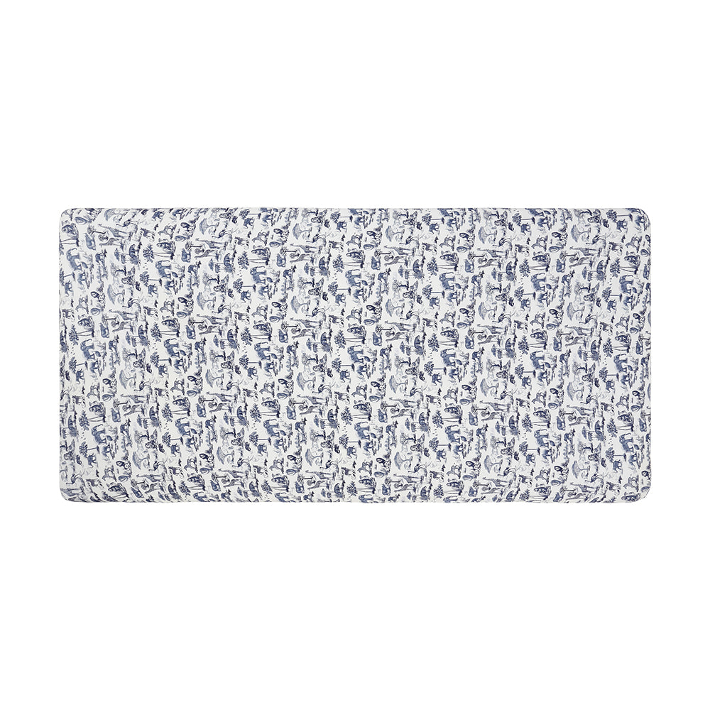 Bamboo Crib Sheet, TDJ Blue Safari