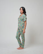 Load image into Gallery viewer, Unisex Short Sleeves Button Down PJ Set, La Dolce Vita
