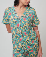 Load image into Gallery viewer, Unisex Short Sleeves Button Down PJ Set, La Dolce Vita
