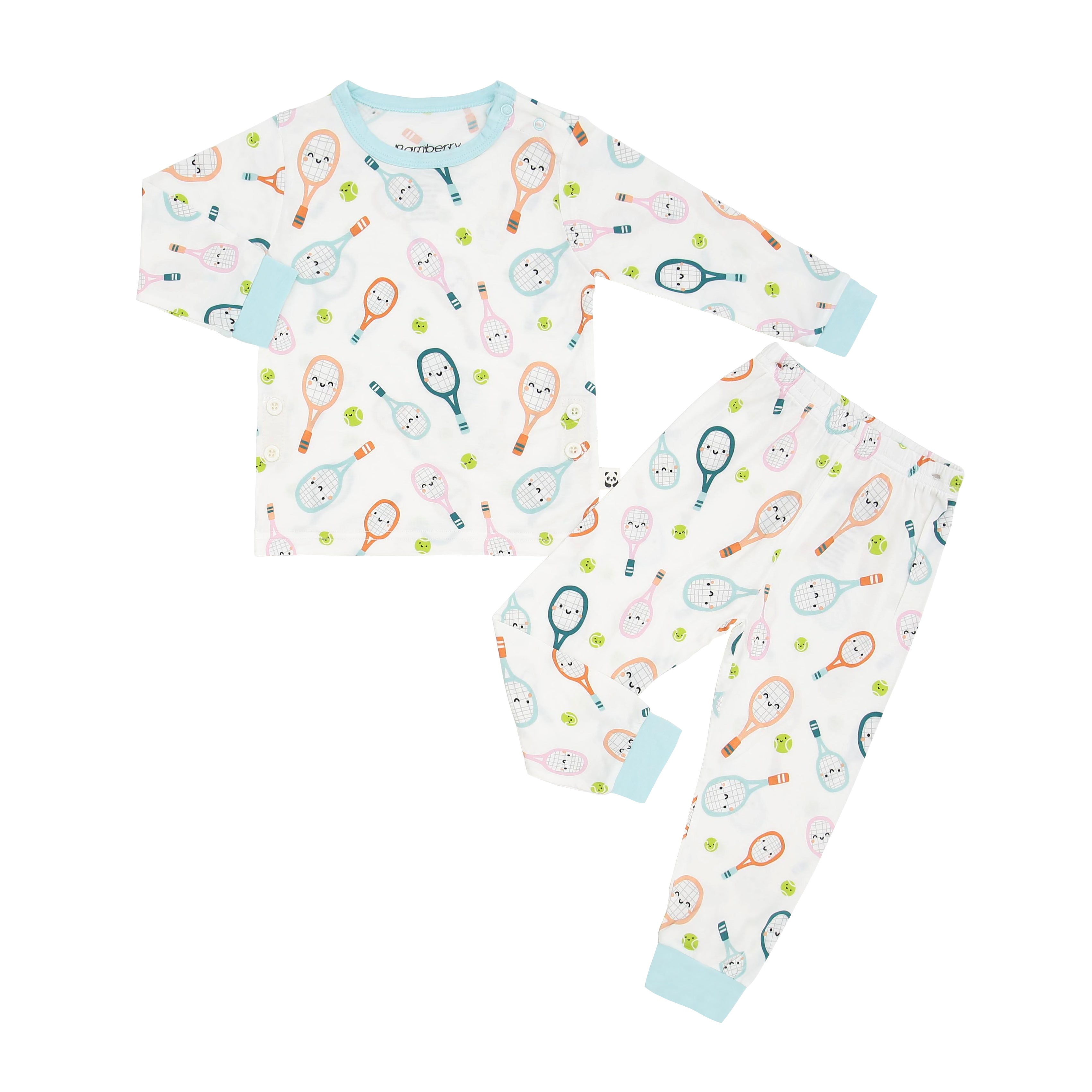 Long Sleeve Pajama Set, Tennis